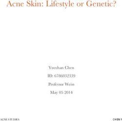 Acne Skin: Lifestyle or Genetic? - ID: 6786032339 Yuechan Chen Professor Weiss May 05 2014