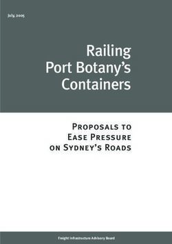 Railing Port Botany's Containers - Proposals to Ease Pressure on Sydney's Roads - July, 2005 - Productivity Commission