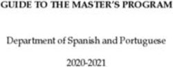 GUIDE TO THE MASTER'S PROGRAM - Department of Spanish and Portuguese 2020-2021