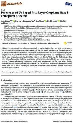 Properties of Undoped Few-Layer Graphene-Based Transparent Heaters - MDPI