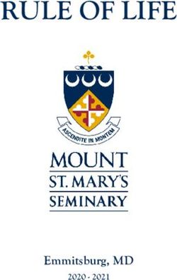 RULE OF LIFE - Emmitsburg, MD 2020 2021 - Mount St. Mary's Seminary