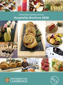 Hospitality Brochure 2020 - University Catering Service - The University Centre