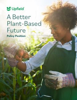 A Better Plant-Based Future - Policy Position - Upfield