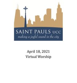 April 18, 2021 Virtual Worship - Chicago
