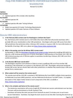 FAQs FOR FEBRUARY REMOTE UNIFORM BAR EXAMINATION IN WASHINGTON - Washington State Bar Association