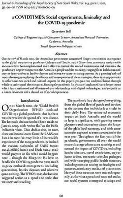 #COVIDTIMES: Social experiments, liminality and the COVID-19 pandemic