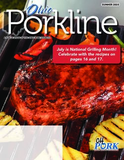 A PUBLICATION OF THE OHIO PORK COUNCIL Porkline - July is National Grilling Month! Celebrate with the recipes on pages 16 and 17.