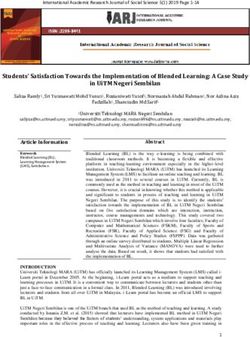 STUDENTS' SATISFACTION TOWARDS THE IMPLEMENTATION OF BLENDED LEARNING: A CASE STUDY IN UITM NEGERI SEMBILAN - IAR JOURNAL