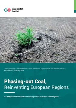 Phasing-out Coal, Reinventing European Regions - An Analysis of EU Structural Funding in four European Coal Regions - Wuppertal Institut ...