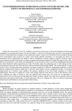 CONSUMER RESPONSES TO BRANDS PLACED IN YOUTUBE MOVIES: THE EFFECT OF PROMINENCE AND ENDORSER EXPERTISE