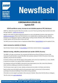 CORONAVIRUS (COVID-19) - Update #19 - ANMF