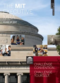 The MIT exeCutive MBa - Challenge Convention. Challenge yourself.