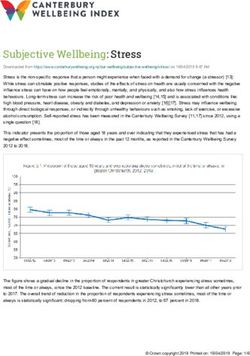 Subjective Wellbeing: Stress