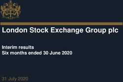 London Stock Exchange Group plc - Interim results Six months ended 30 June 2020 31 July 2020