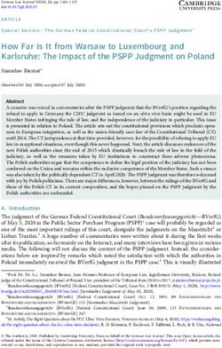 How Far Is It from Warsaw to Luxembourg and Karlsruhe: The Impact of the PSPP Judgment on Poland - Cambridge ...