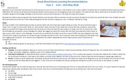 GREAT WOOD HOME LEARNING RECOMMENDATIONS YEAR2 11TH-15THMAY2020