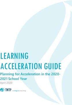 LEARNING ACCELERATION GUIDE - Planning for Acceleration in the 2020- 2021 School Year April 2020 - TNTP