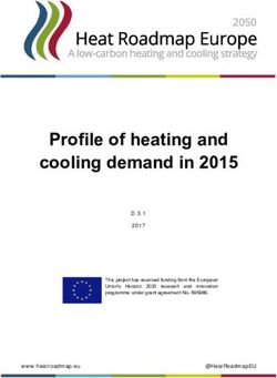 Profile of heating and cooling demand in 2015 - D 3.1 2017 This project has received funding from the European Union's Horizon 2020 research and ...