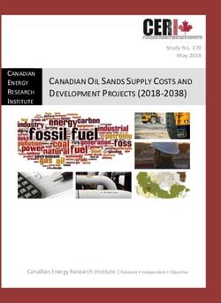 CANADIAN OIL SANDS SUPPLY COSTS AND DEVELOPMENT PROJECTS (2018-2038) - CANADIAN ENERGY RESEARCH INSTITUTE