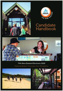 Candidate Handbook - YHA New Zealand Elections 2020 National Board / Honorary Vice-Presidents - YHA NZ