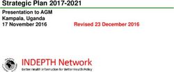 Strategic Plan 2017-2021 - Presentation to AGM Kampala, Uganda 17November2016 Revised23December2016 - INDEPTH Network