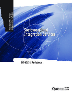 Sociovocational Integration Services - SVI-1017-1 Persistence