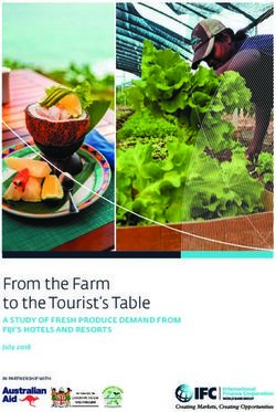 From the Farm to the Tourist's Table - A STUDY OF FRESH PRODUCE DEMAND FROM FIJI'S HOTELS AND RESORTS - IFC