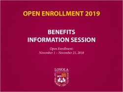 OPEN ENROLLMENT 2019 BENEFITS INFORMATION SESSION - Open Enrollment: November 1 - November 21, 2018