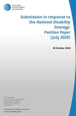 Submission in response to the National Disability Strategy: Position Paper (July 2020) - Australian Human ...