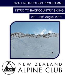 NZAC INSTRUCTION PROGRAMME INTRO TO BACKCOUNTRY SKIING - 26th - 29th August 2021 - NZ ...