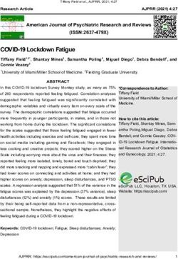 COVID-19 Lockdown Fatigue - eSciPub Journals
