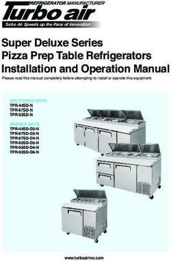 Super Deluxe Series Pizza Prep Table Refrigerators Installation and Operation Manual - Turbo Air