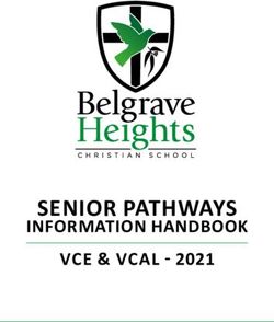SENIOR PATHWAYS INFORMATION HANDBOOK VCE & VCAL 2021 - Belgrave Heights Christian School