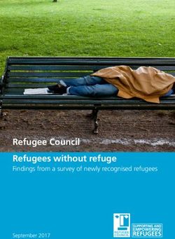 Refugee Council Refugees without refuge - Findings from a survey of newly recognised refugees