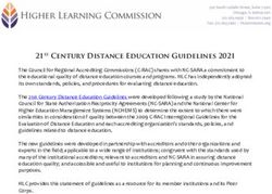 21st Century Distance Education Guidelines 2021