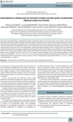 MATHEMATICAL MODELLING OF THE FRUIT-STONE CULTURE SEEDS CALIBRATION PROCESS USING FLAT SIEVES