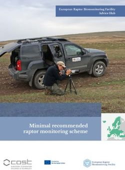 Minimal recommended raptor monitoring scheme - ERBFacility
