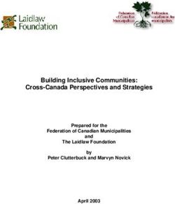 Building Inclusive Communities: Cross-Canada Perspectives and Strategies - Prepared for the Federation of Canadian Municipalities and The Laidlaw ...