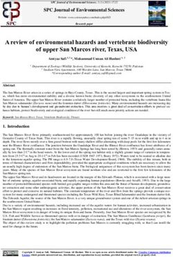 A review of environmental hazards and vertebrate biodiversity of upper San Marcos river, Texas, USA - The Format of the IJOPCM, first submission