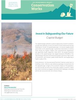 Capital Budget Invest in Safeguarding Our Future - Washington Environmental Council