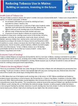 Reducing Tobacco Use in Maine: Building on success, investing in the future - American Cancer Society Cancer ...