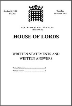 HOUSE OF LORDS WRITTEN STATEMENTS AND WRITTEN ANSWERS - NET