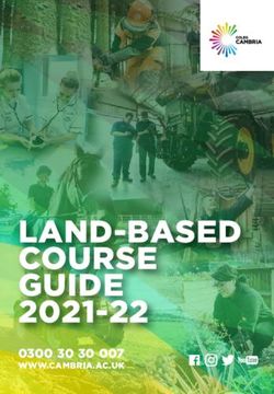 LAND-BASED COURSE GUIDE - 2021-22 WWW.CAMBRIA.AC.UK - Learn Live