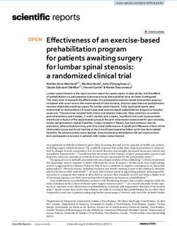 Effectiveness of an exercise based prehabilitation program for patients awaiting surgery for lumbar spinal stenosis: a randomized clinical trial ...