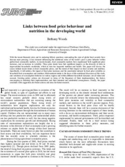 Links between food price behaviour and nutrition in the developing world