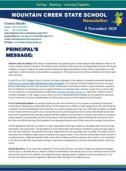 PRINCIPAL'S MESSAGE: Mountain Creek State School
