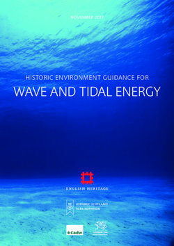 WAVE AND TIDAL ENERGY - HISTORIC ENVIRONMENT GUIDANCE FOR NOVEMBER 2013