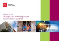 Social Policy Undergraduate and Postgraduate course brochure 2021/22 - Social Policy