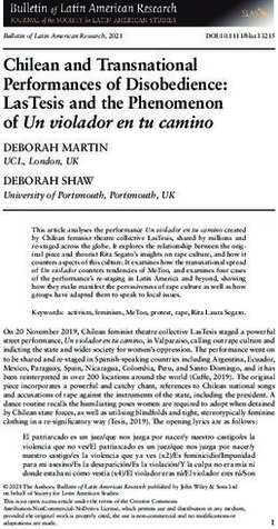 Chilean and Transnational Performances of Disobedience: LasTesis and the Phenomenon of Un violador en tu camino