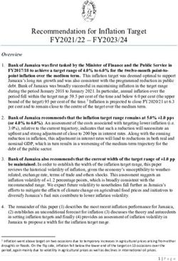 Recommendation for Inflation Target - FY2021/22 - FY2023/24